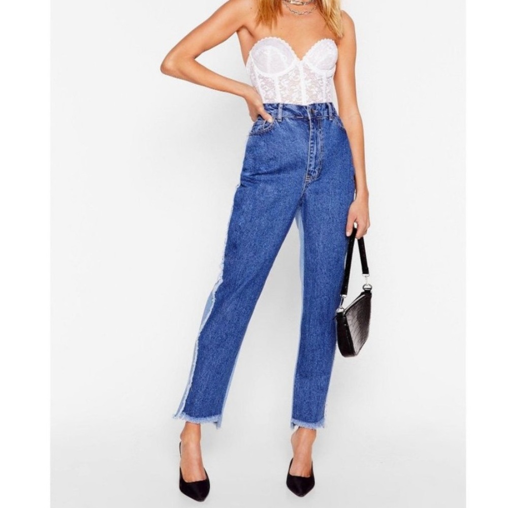 Nasty Gal Distressed Mom Jeans Size 2 NWT